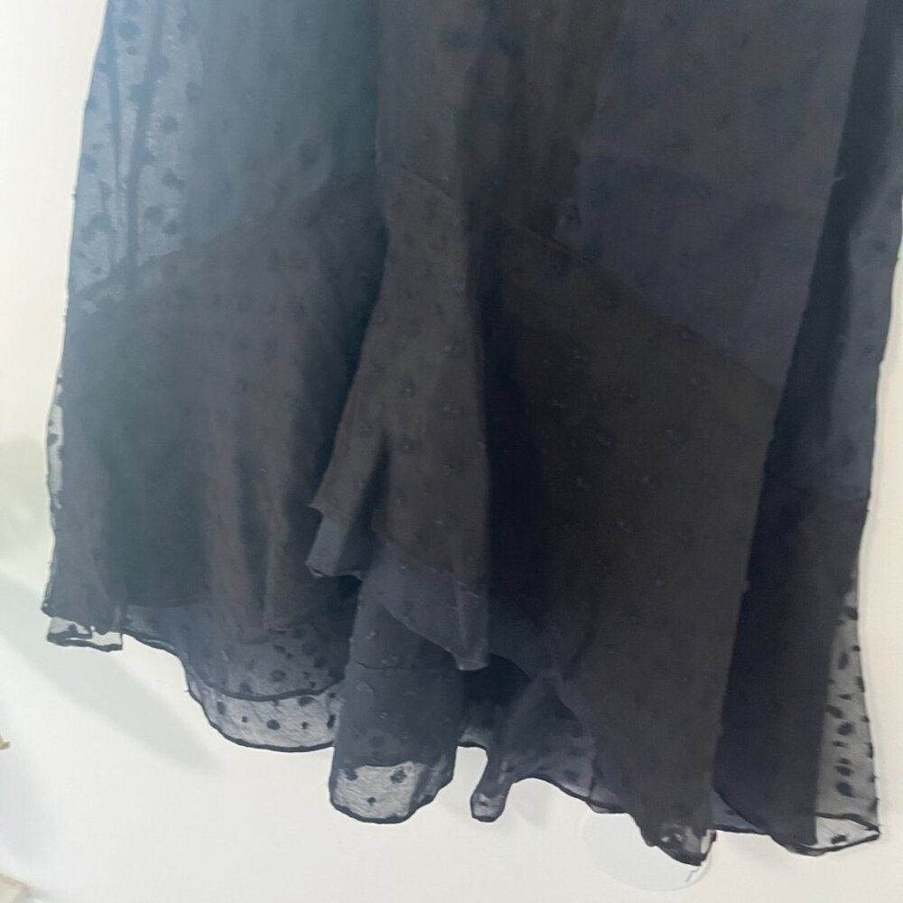 Isabel Marant Black Sheer Embroidered Flowy Tank Blouse Size 34 - Picture 3 of 9